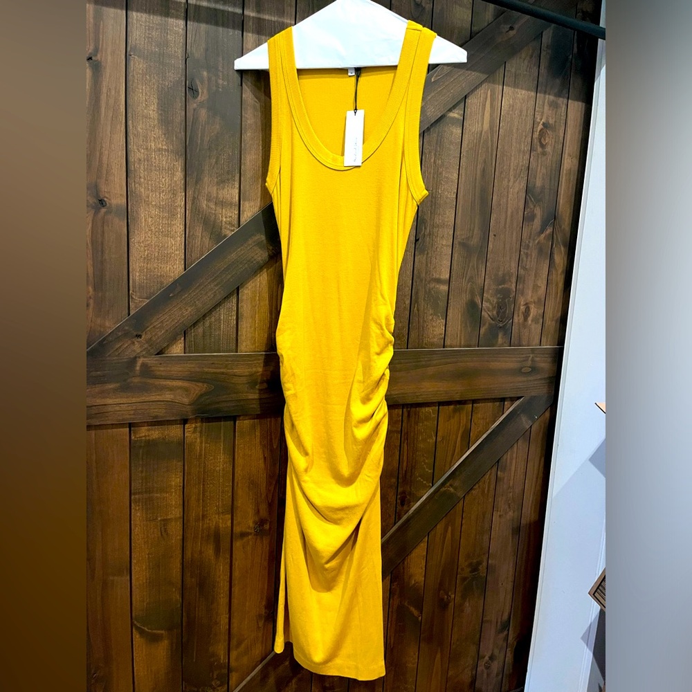 Michael Stars Golden Yellow Sleeveless Midi Dress